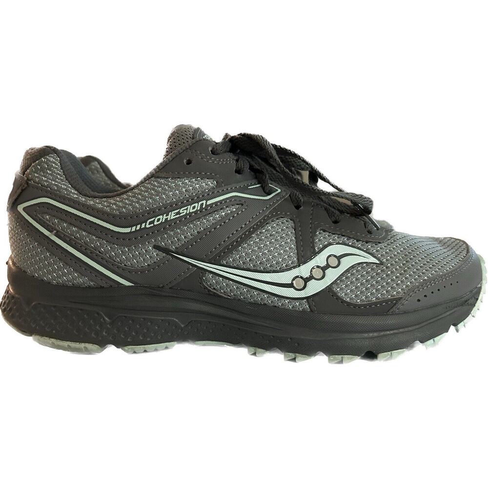 Saucony Cohesion II Running Shoes Women's 9 Gray Mesh Low Top Sneaker S10427-1